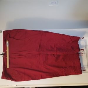 Never Worn, Cotton Capri Pants with Double Sided Ruching on Legs